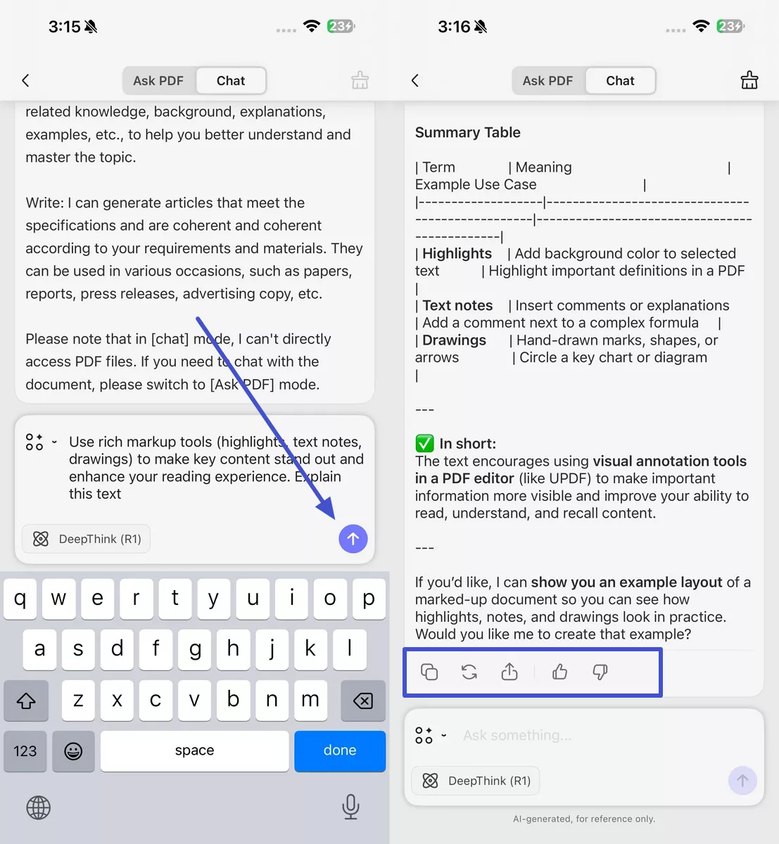 generate and copy the explanation
