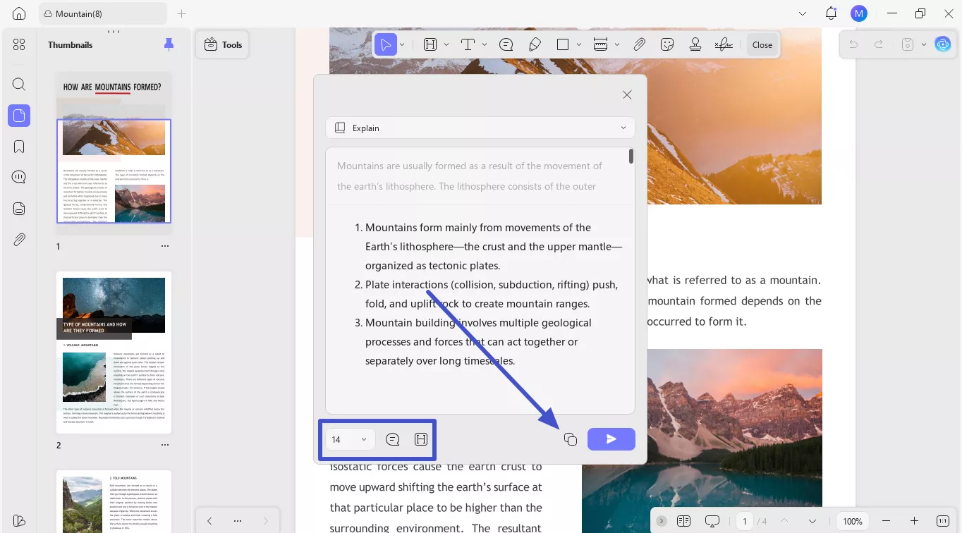 copy the generated explanation