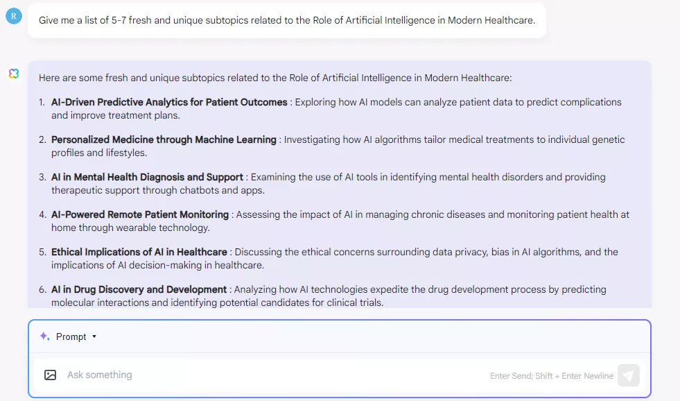 updf ai generating topic ideas