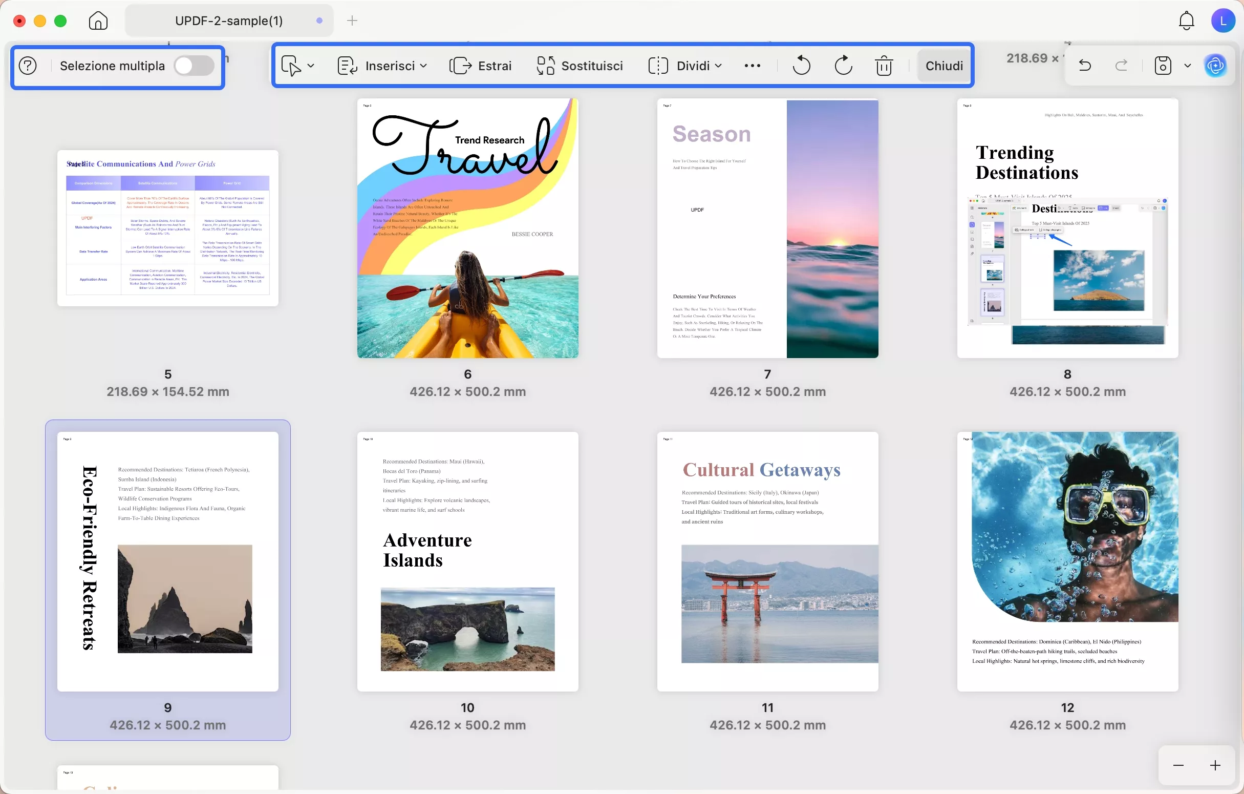 organize page menu on mac updf 