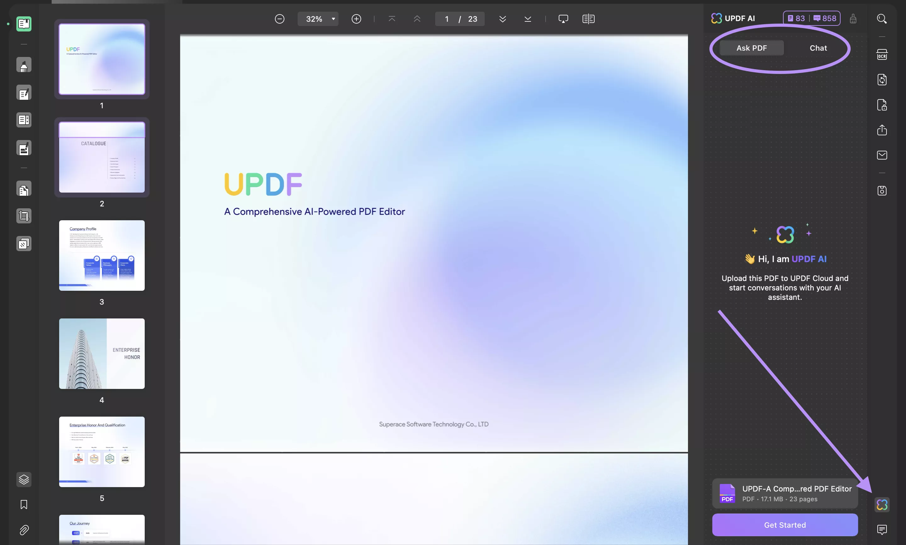 use updf ai for pdf books