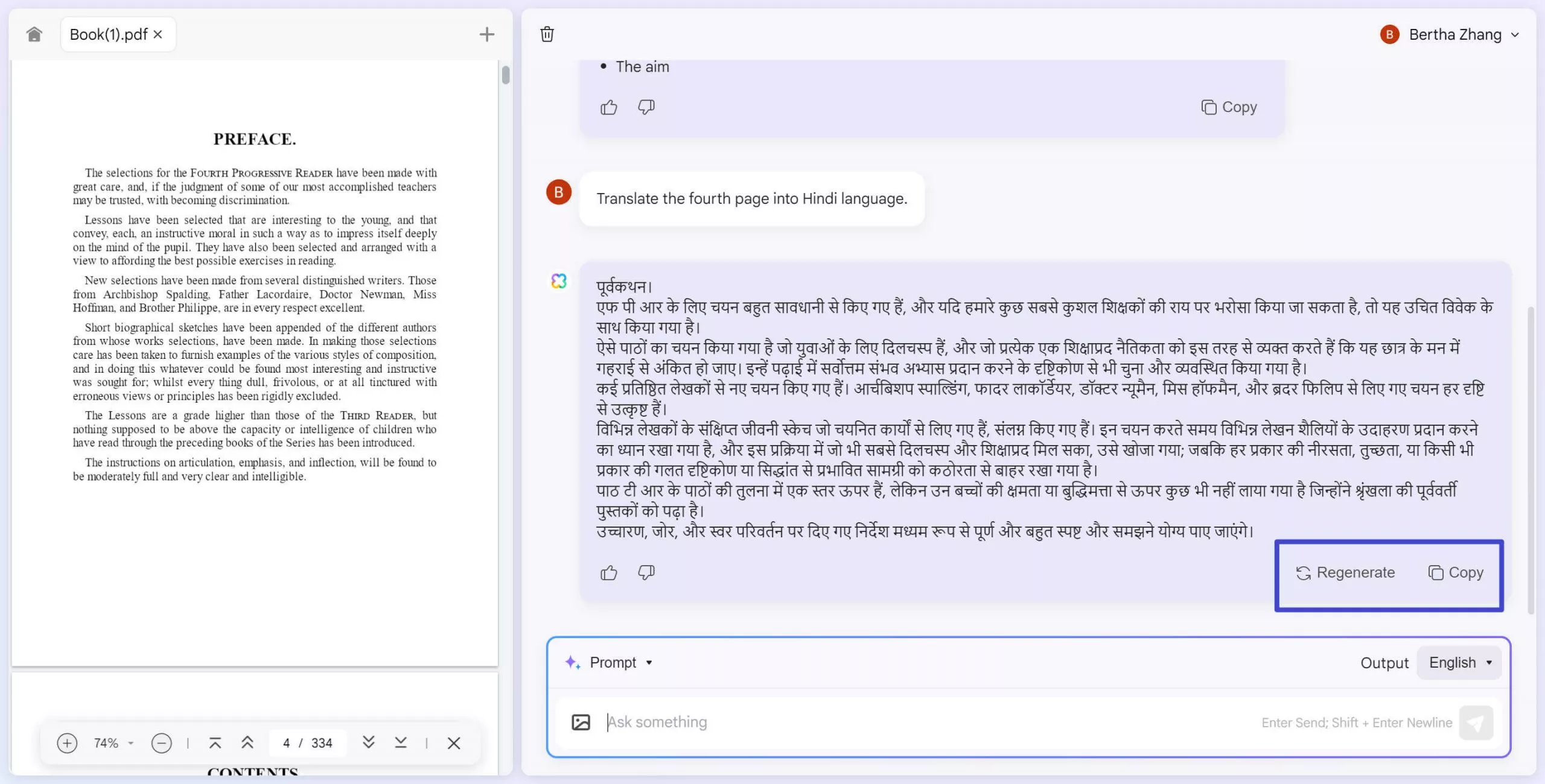 translate English PDF to Hindi