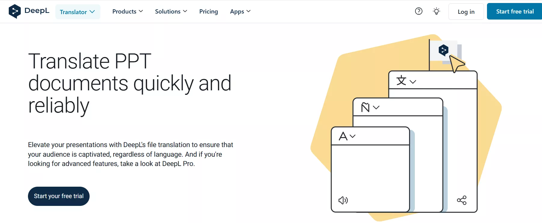 DeepL Document Translator for PPT