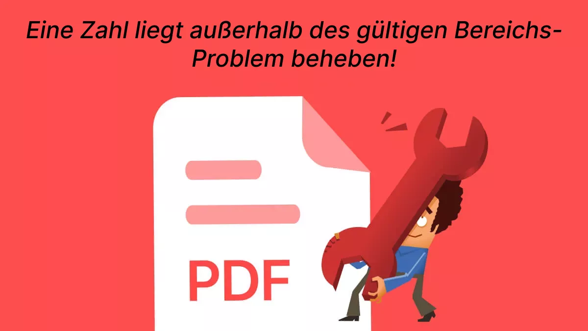 Eine Zahl liegt außerhalb des gültigen Bereichs-Problem beheben!