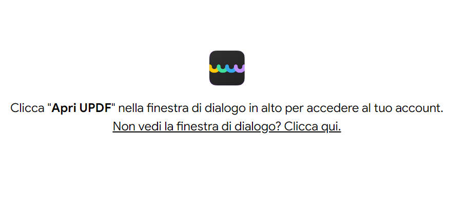 Accedi a UPDF all'interno dell'app