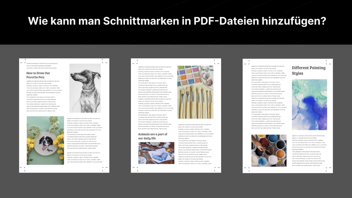 Schnittmarken in pdf hinzufügen