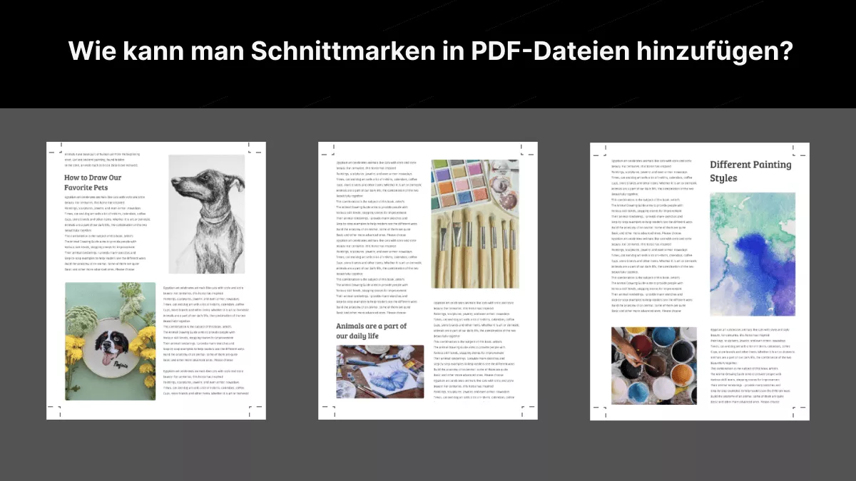 Schnittmarken in pdf hinzufügen