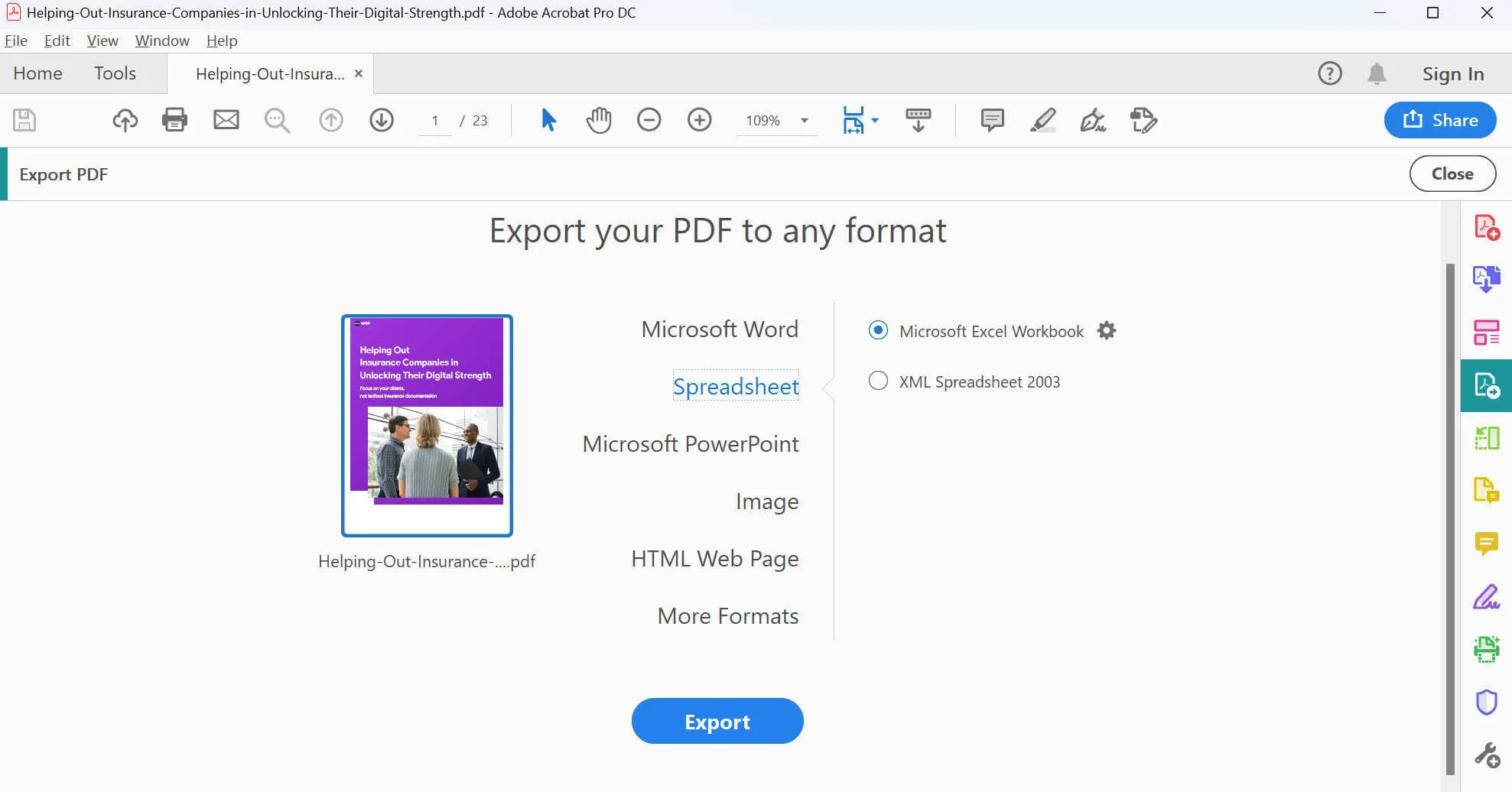 Convert via Adobe Acrobat Desktop Professional