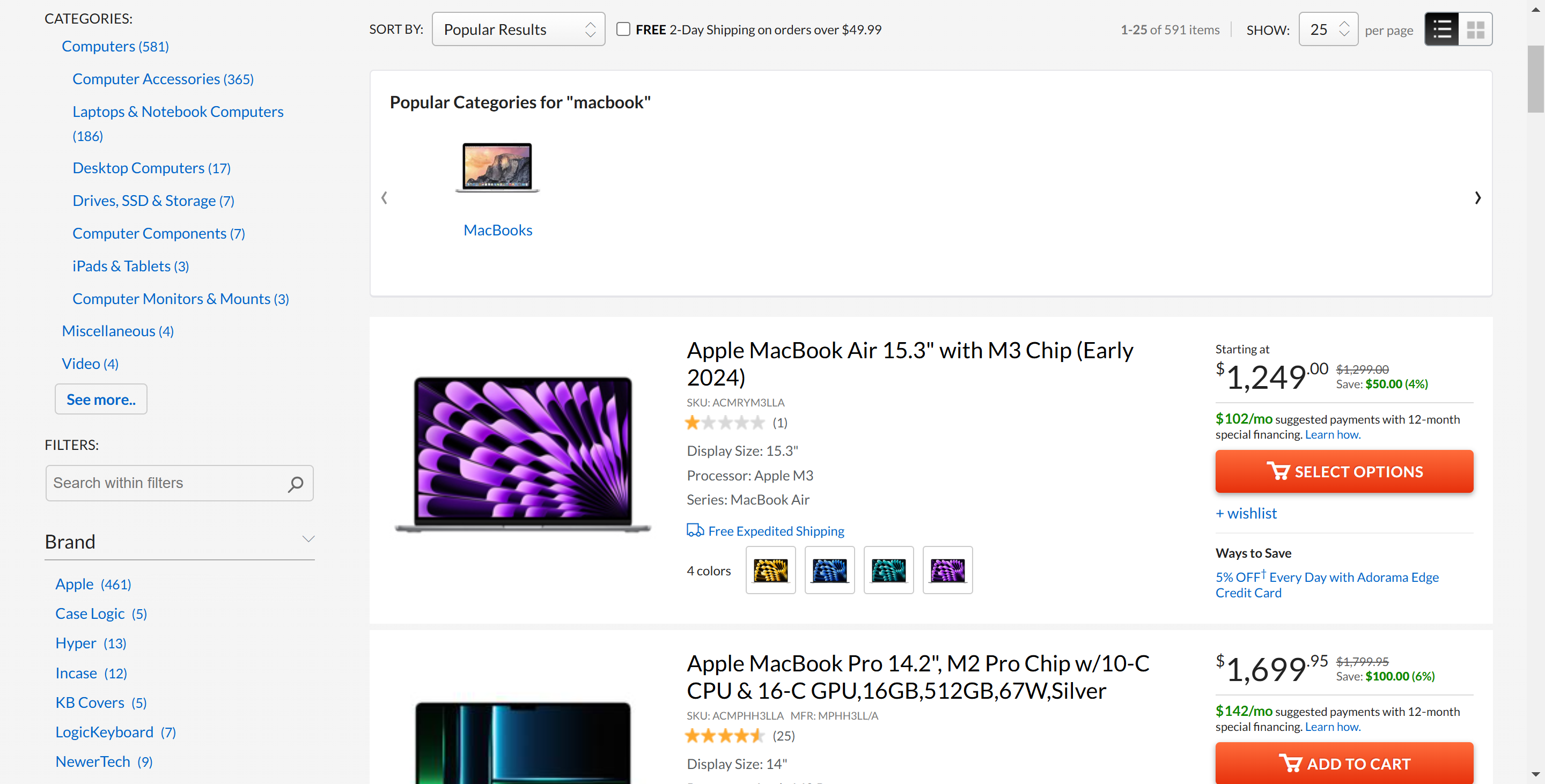 Black Friday offerta per MacBook: Adorama