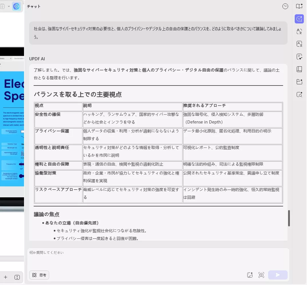 AI ディベーターのカテゴリ4