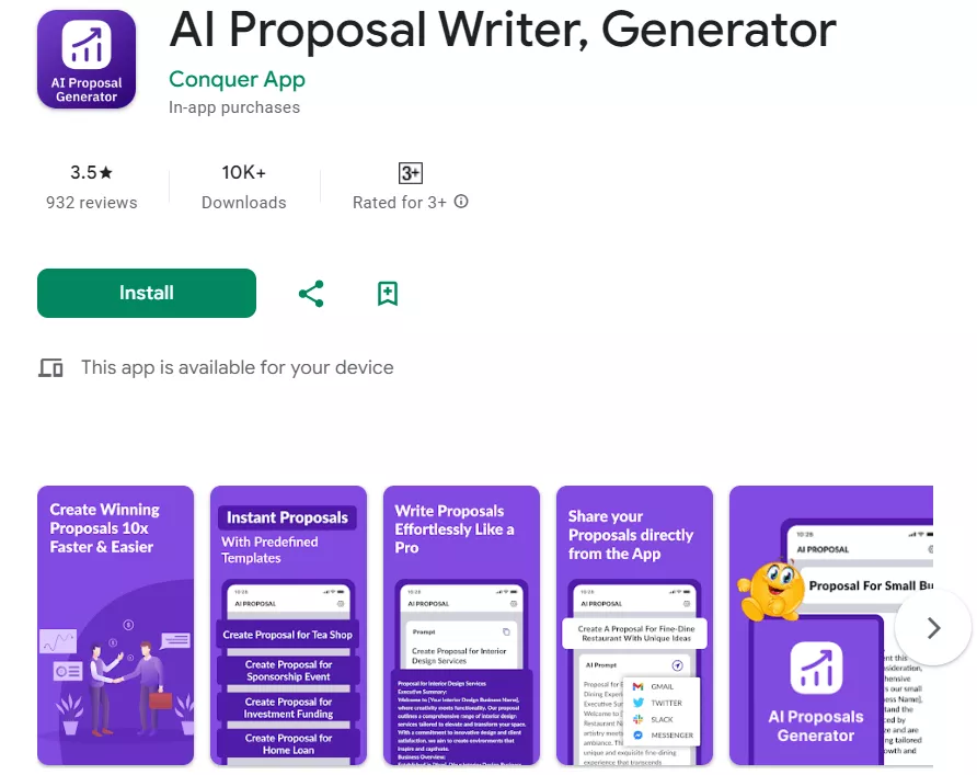 AI Proposal Writer by Conquer App