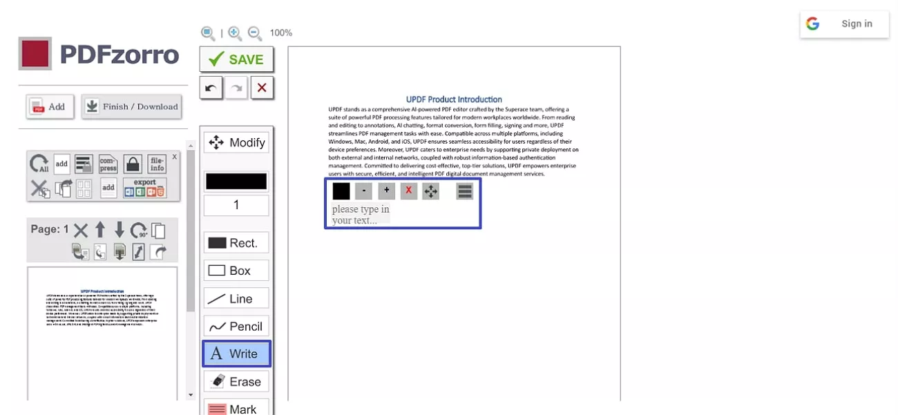 add content across pdfzorro