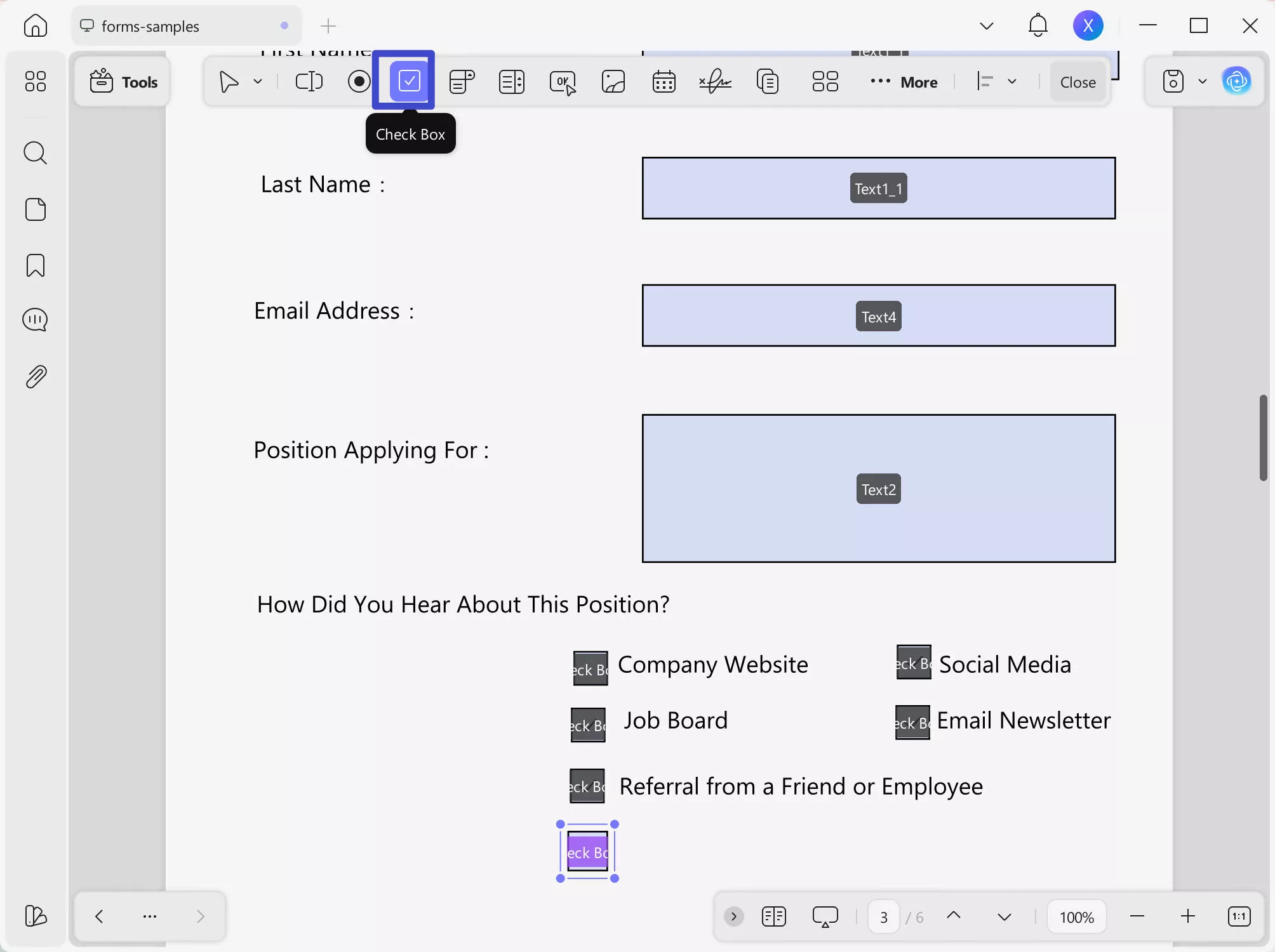 add check box to pdf with updf on mac