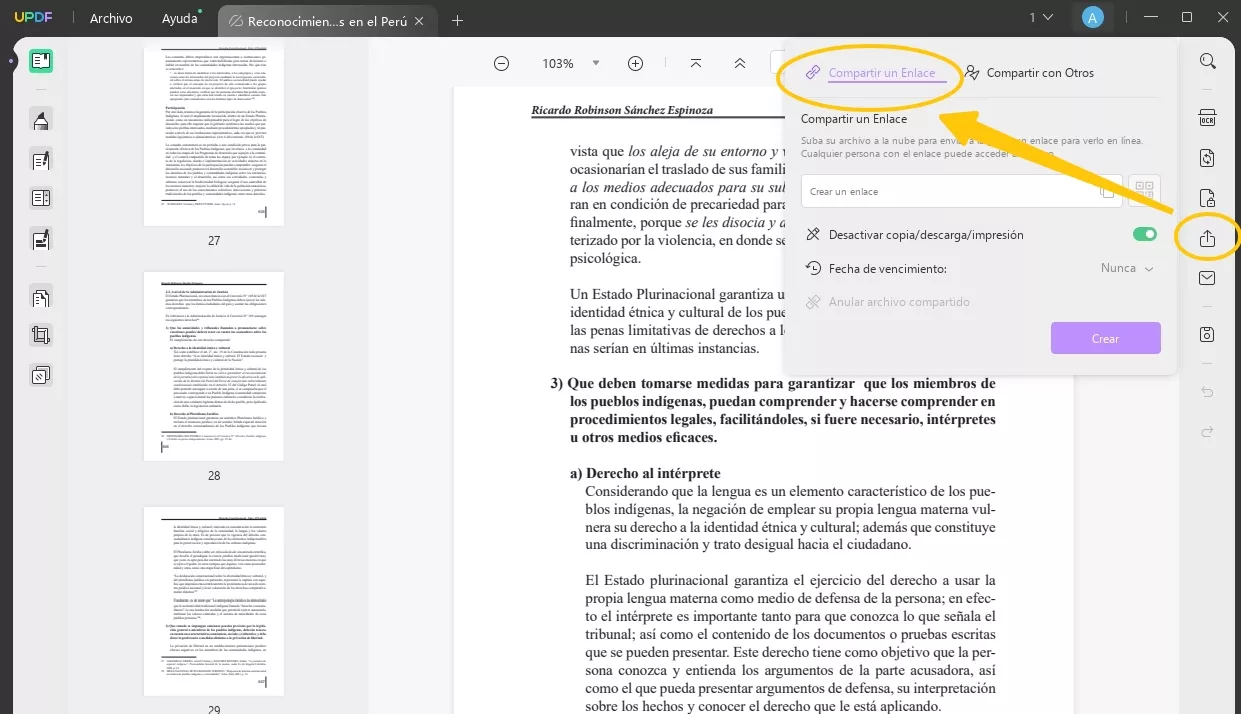 como enviar pdf por gmail compartir un enlace