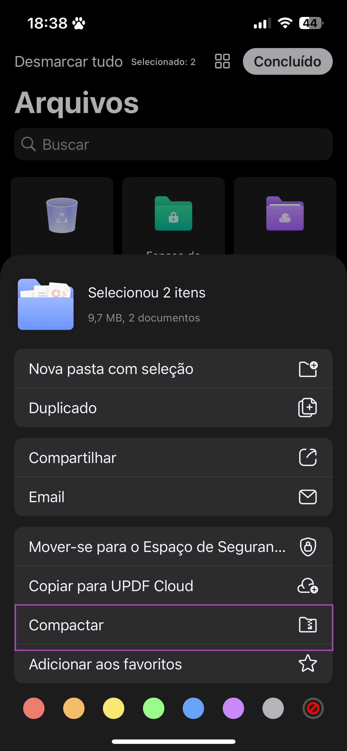 como compactar fotos no iphone