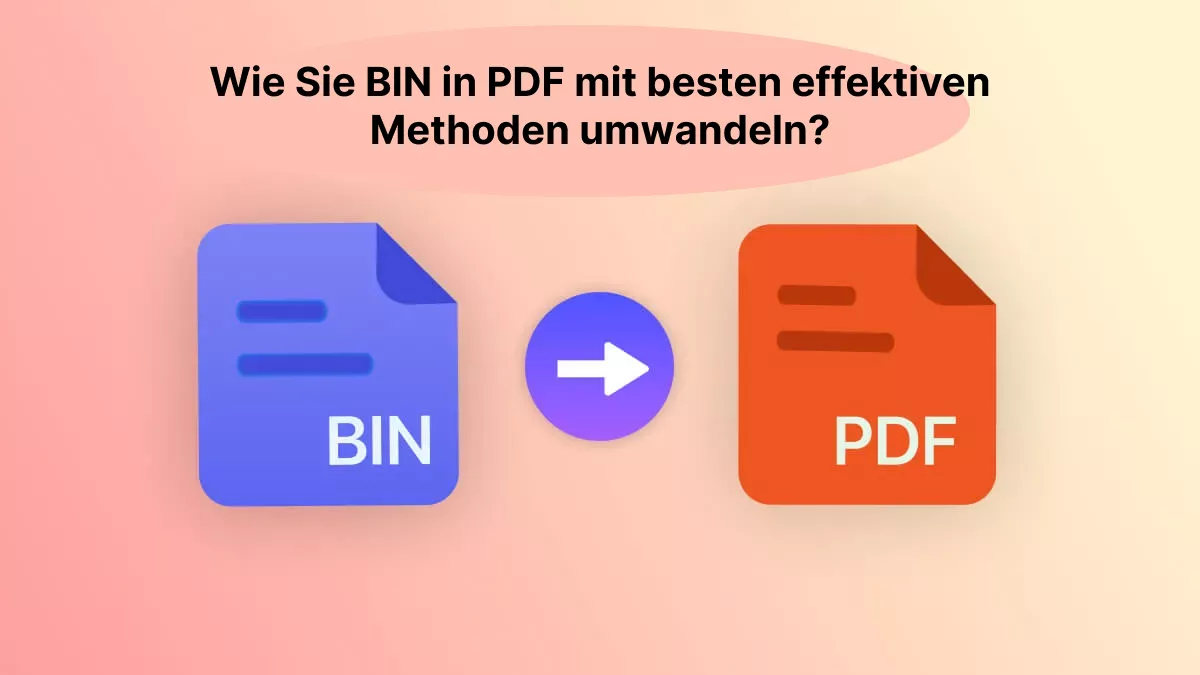 Wie Sie BIN in PDF umwandeln mit 2 best effektiven Methoden