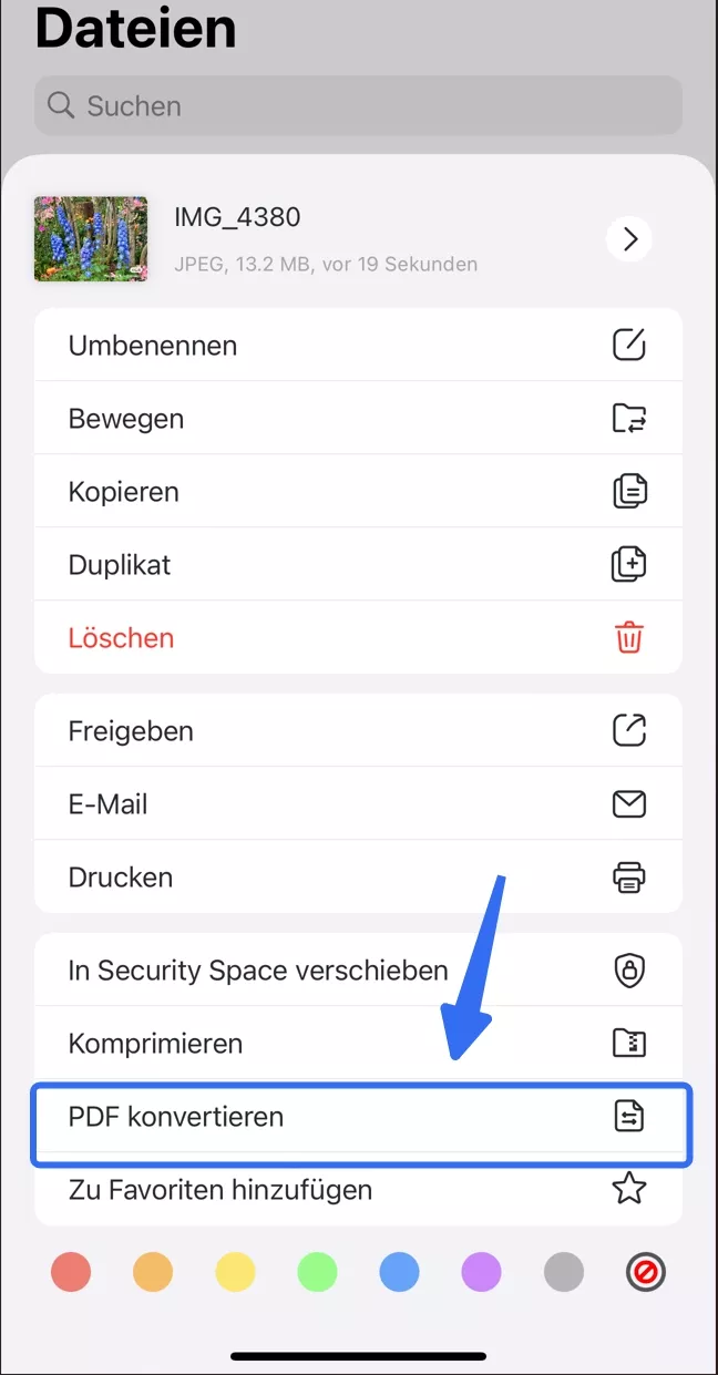 Bild in Dokument umwandeln, iOS konvertieren