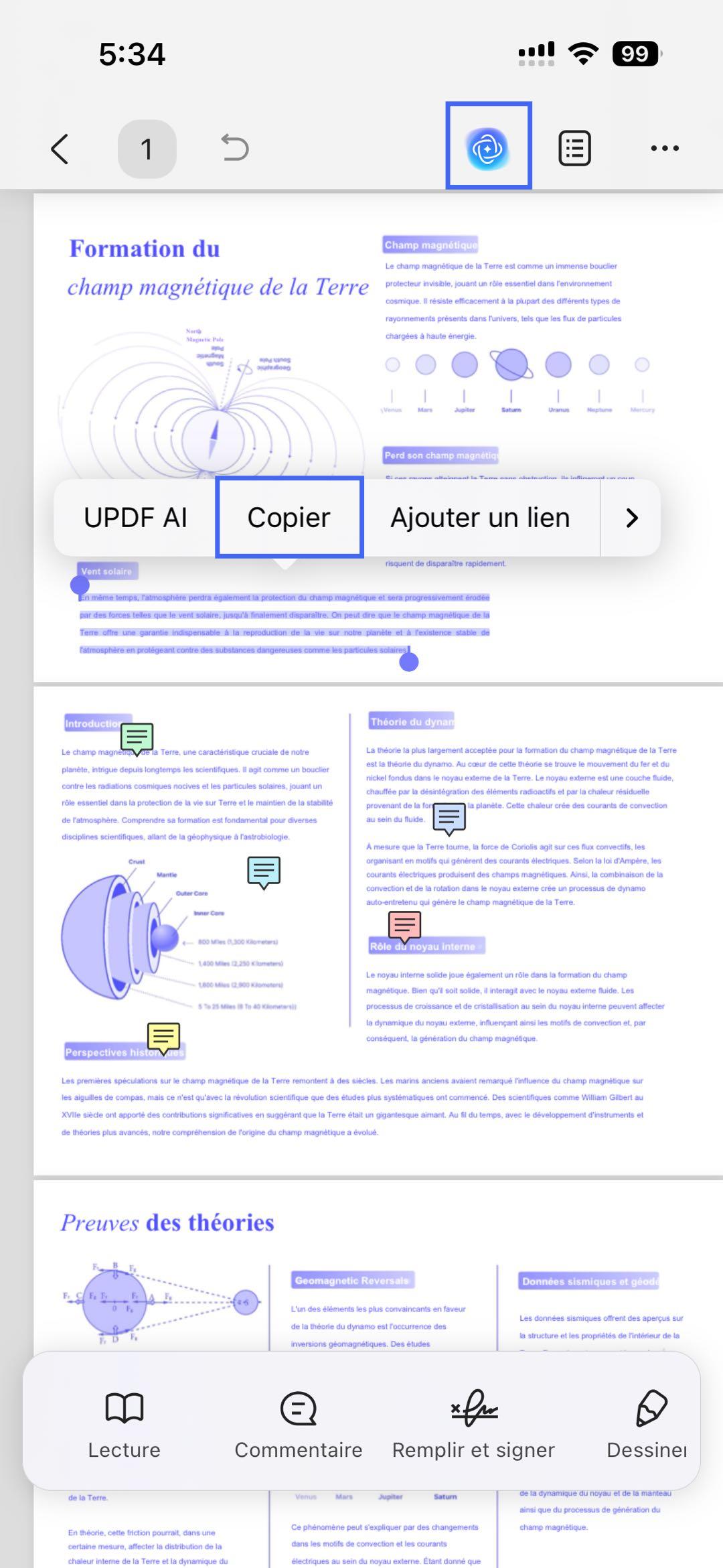 copier du texte d'image sur mobile