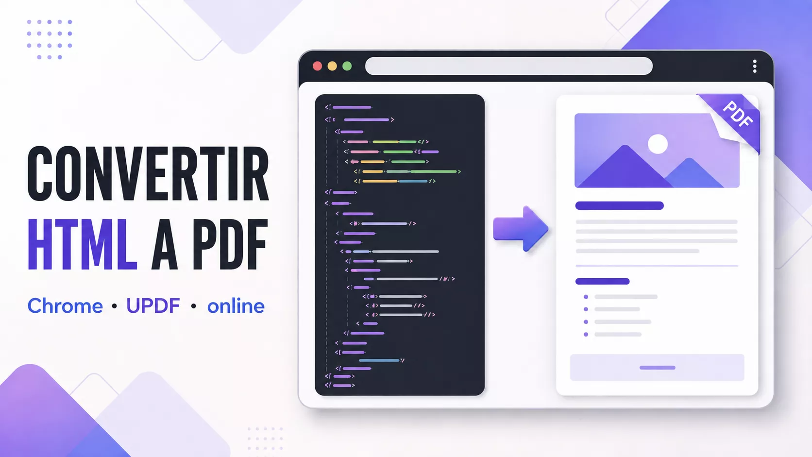 Cómo convertir un archivo HTML a PDF con Chrome, UPDF u online
