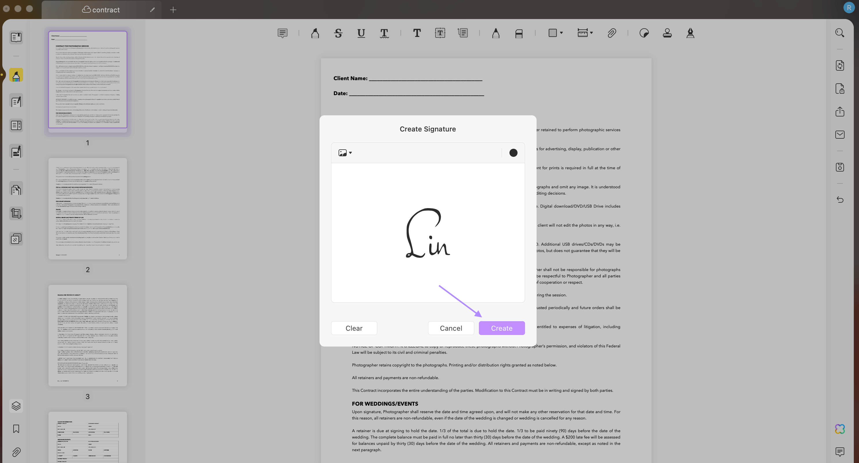 create the signature with image updf mac