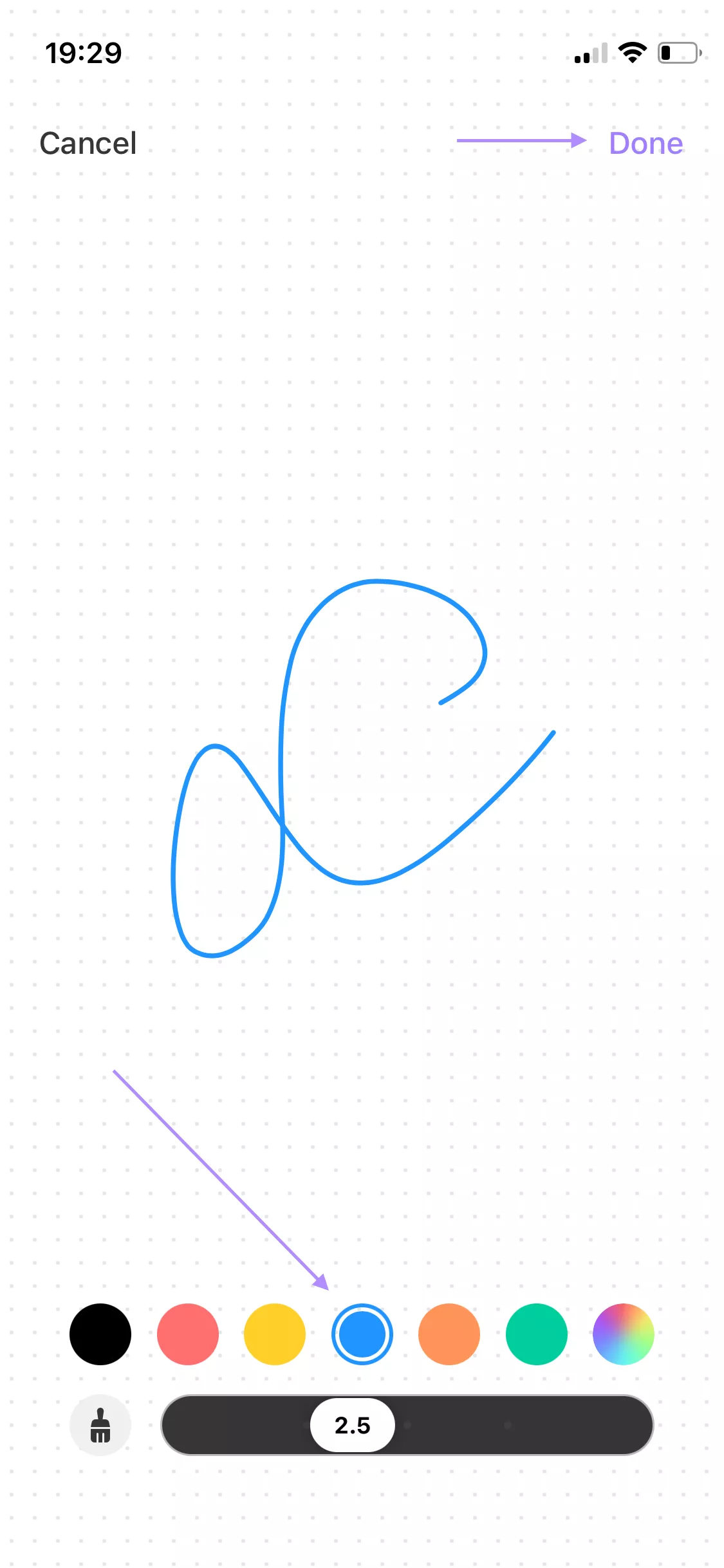 customize the signature updf ios