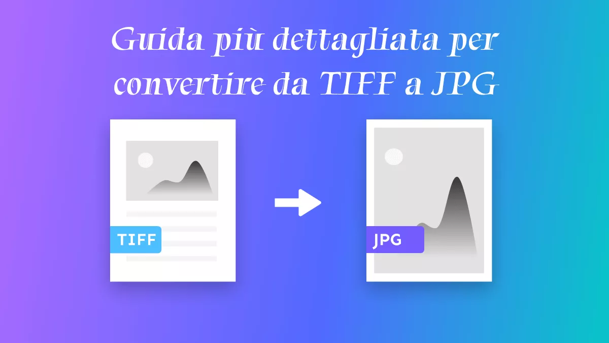 Conversione da TIFF a JPG online e offline