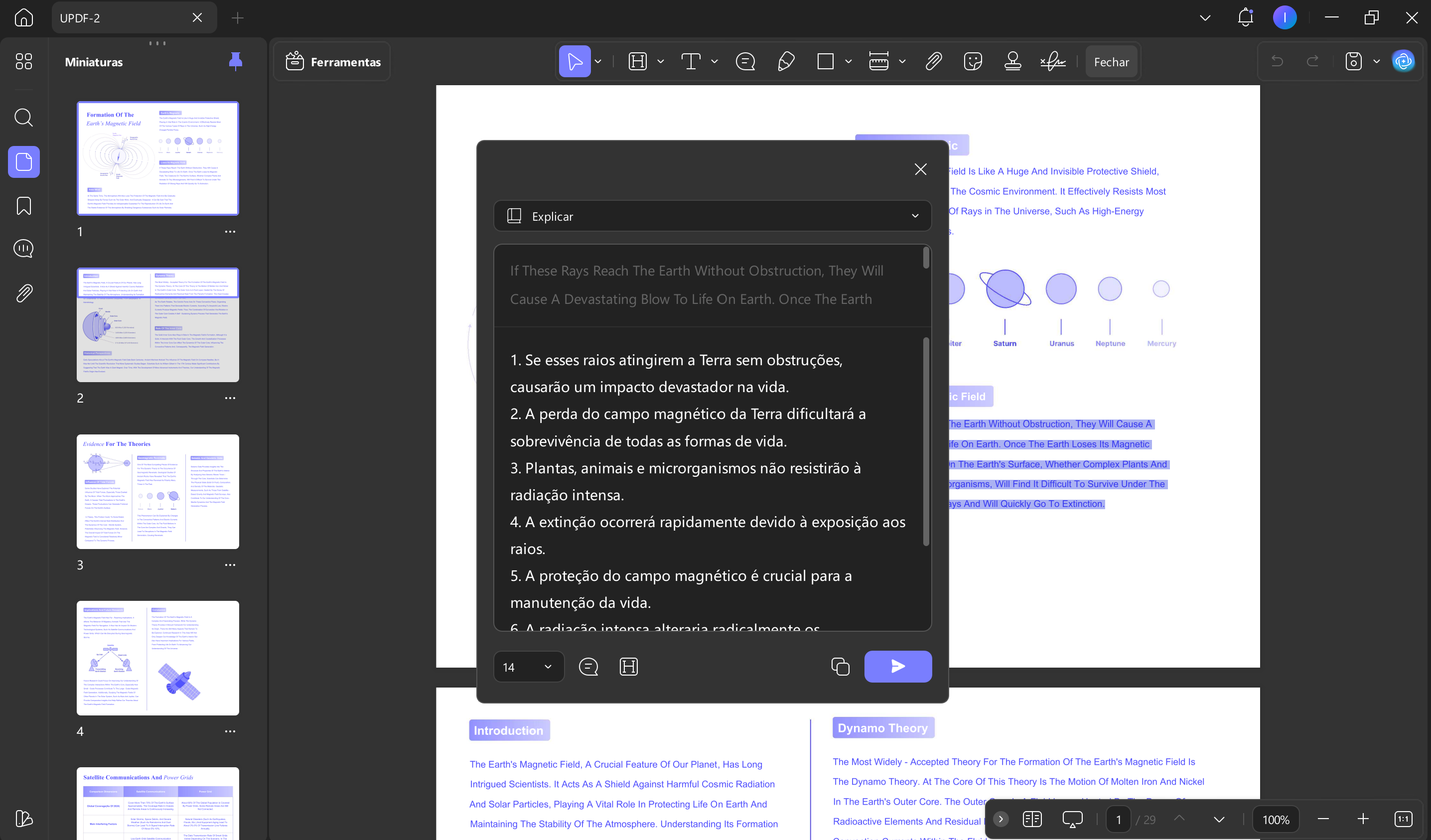você pode usar os recursos de Anotações e destaque para incorporar essa explicação ao seu pdf