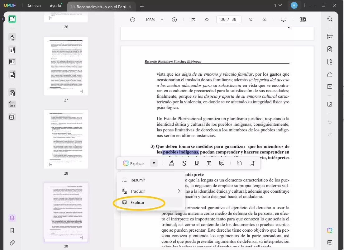 explicar pdf updf ai