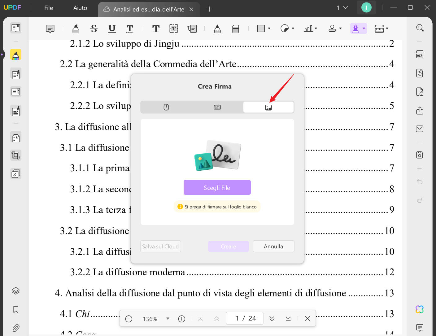 Creare una firma da un'immagine