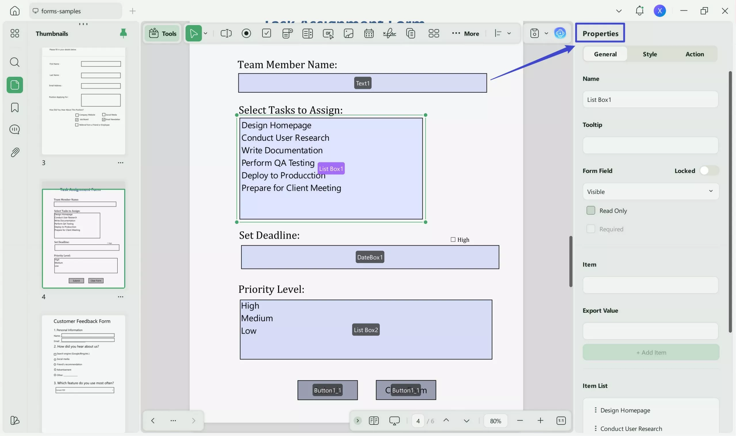 customize the PDF fillable text field with updf