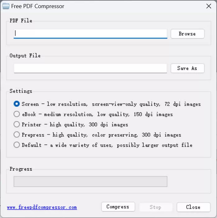 Free PDF compressor software