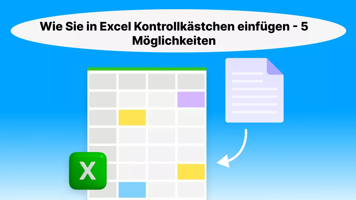 Wie Sie in Excel Kontrollkästchen einfügen - 5 Möglichkeiten