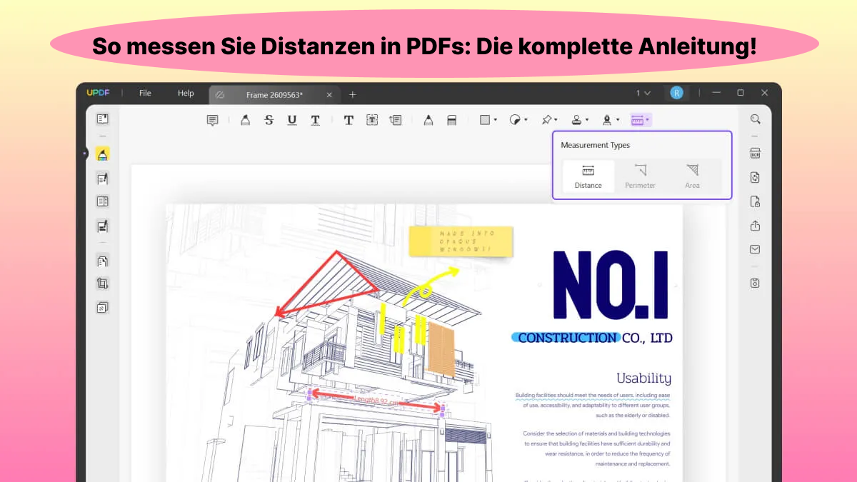 Wie messen Sie Distanz in PDF? In Sekundenschnelle | UPDF