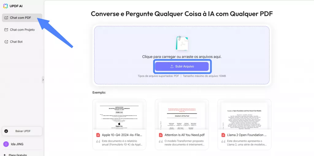 subir arquivo