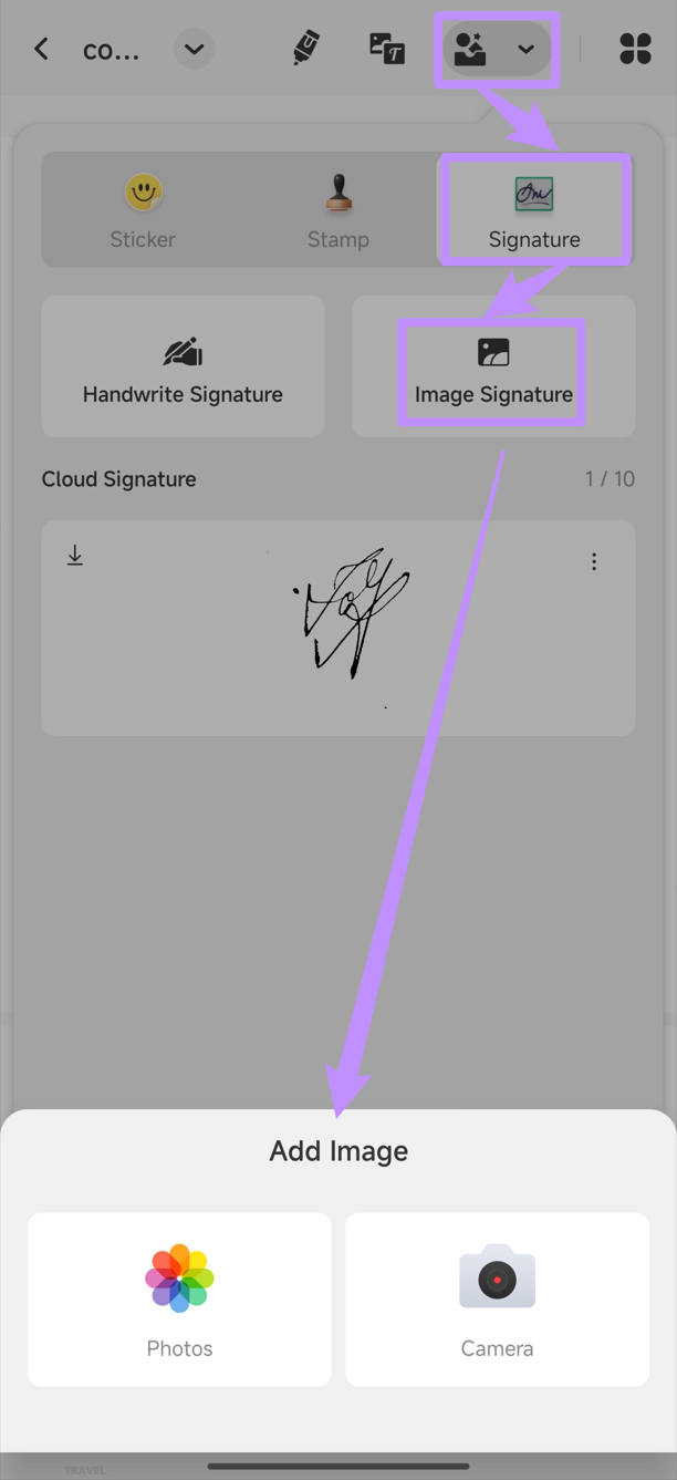 Firmare elettronicamente un PDF su Android tramite immagine/scansione