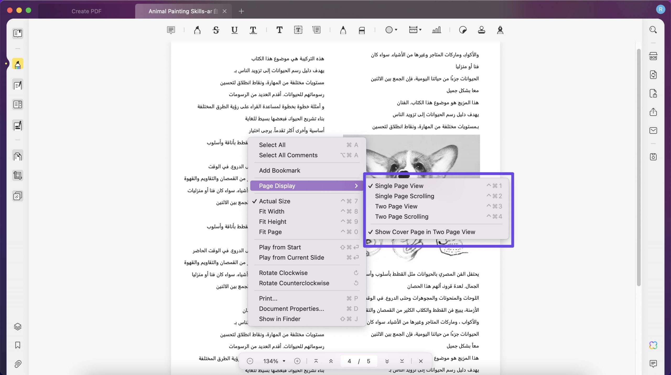 فتح ملف PDF updf mac