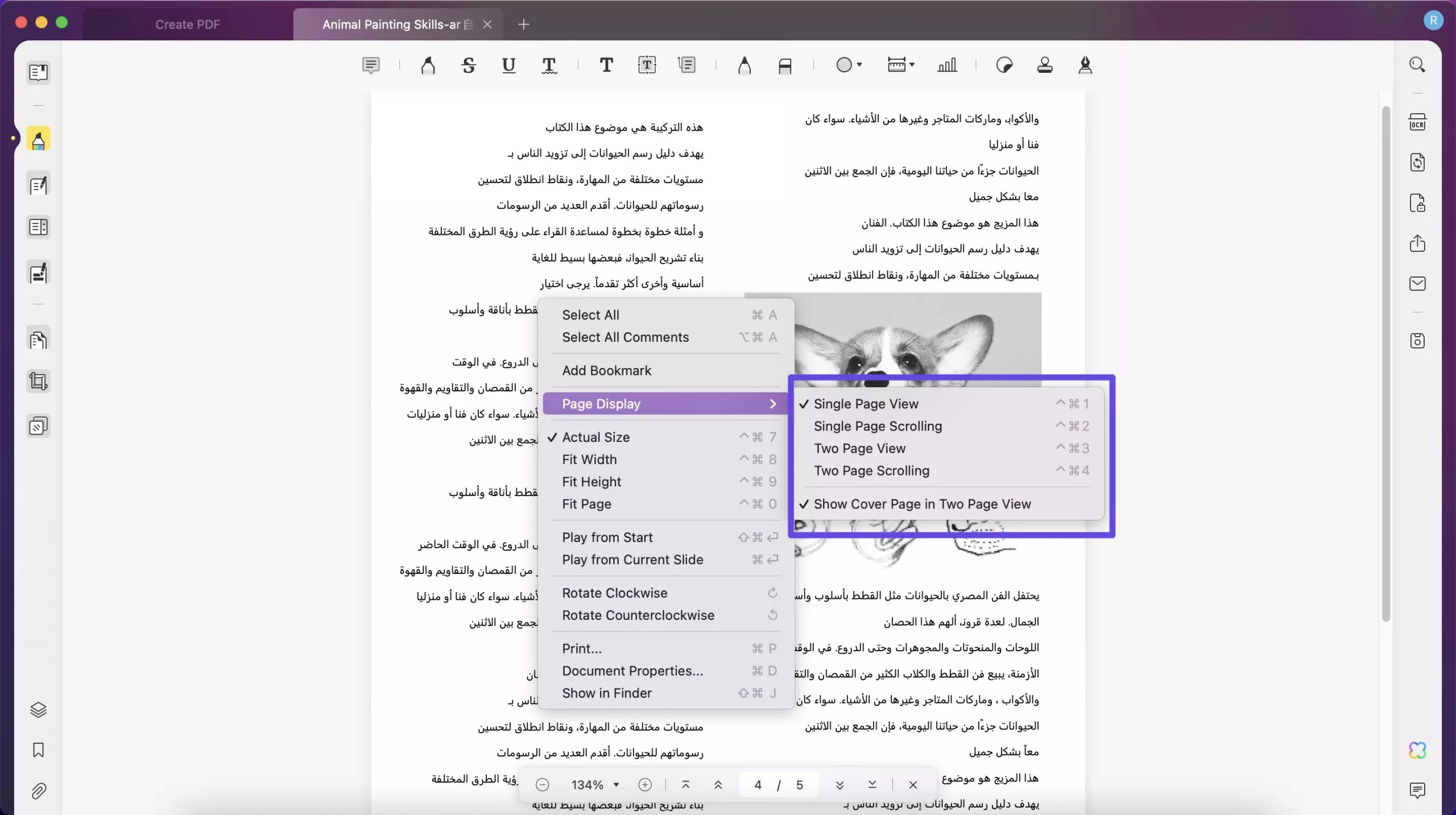 فتح ملف PDF updf mac