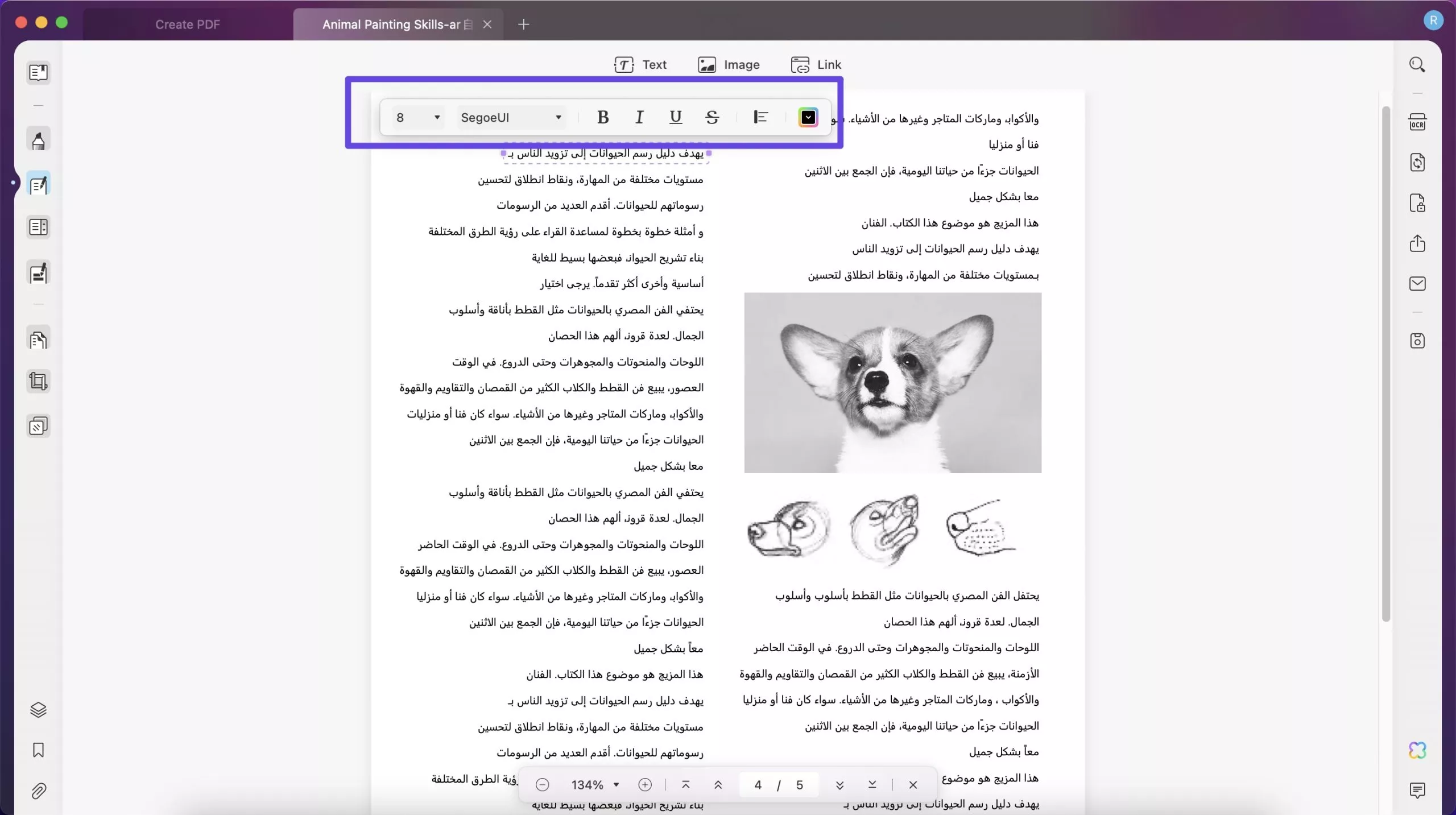 فتح ملف PDF updf mac