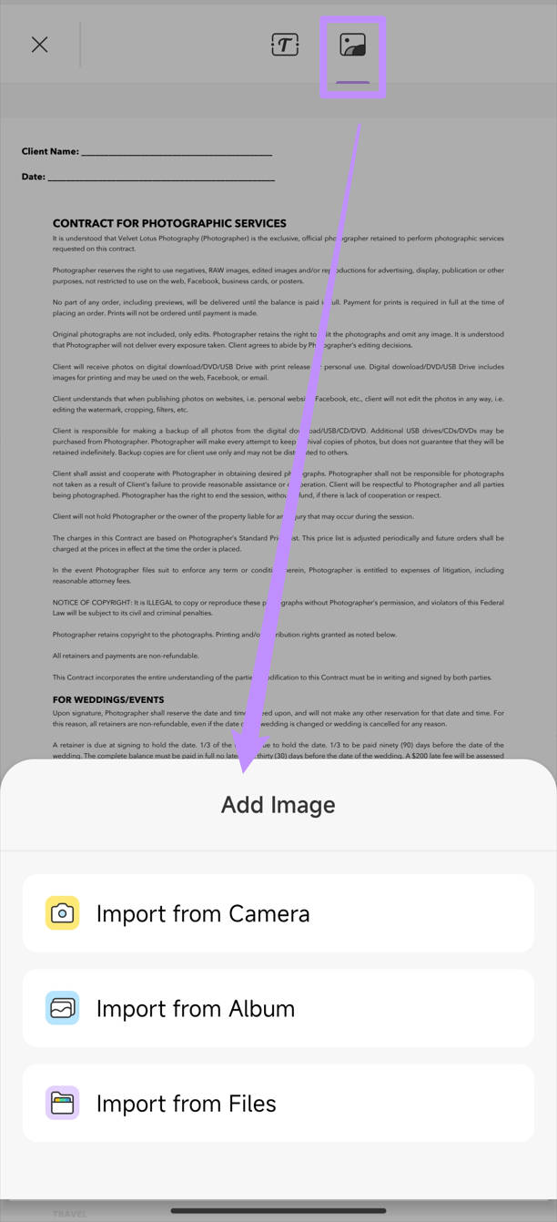 Firmare elettronicamente un PDF su Android tramite immagine/scansione