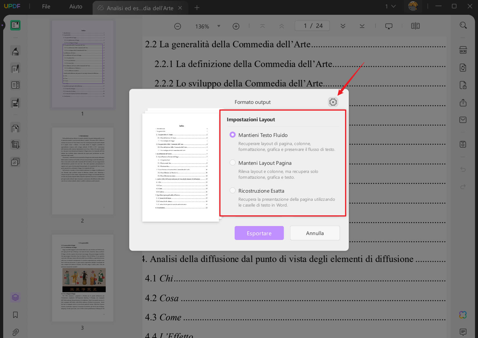 convertire da PDF a Word con UPDF