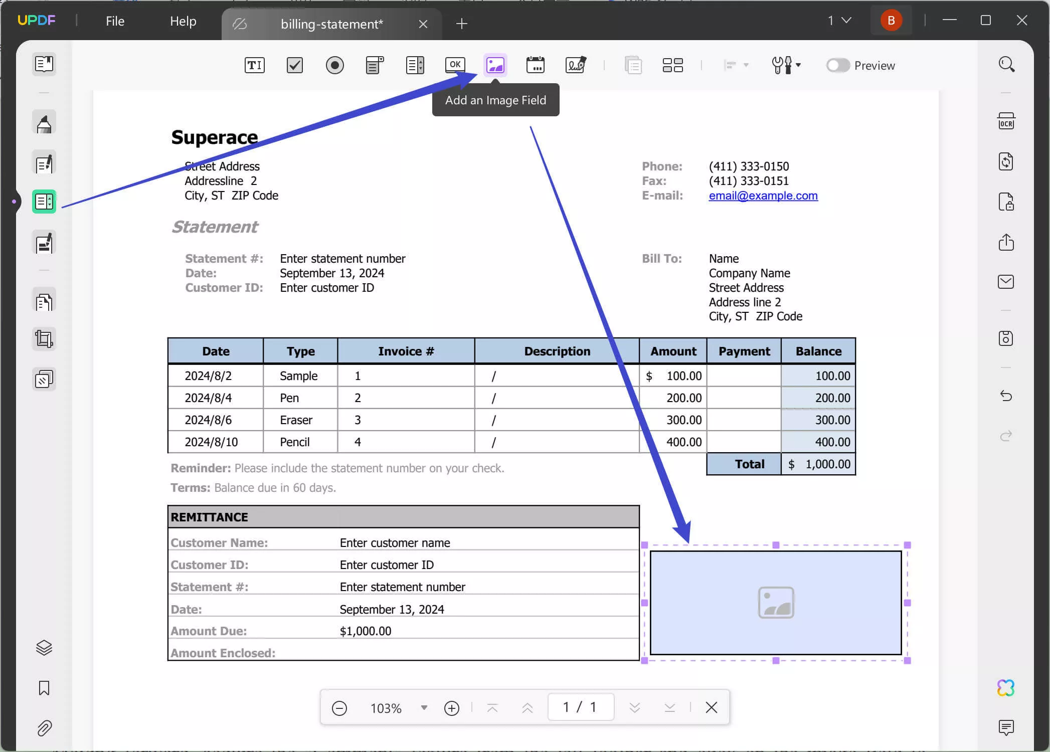 add image field pdf