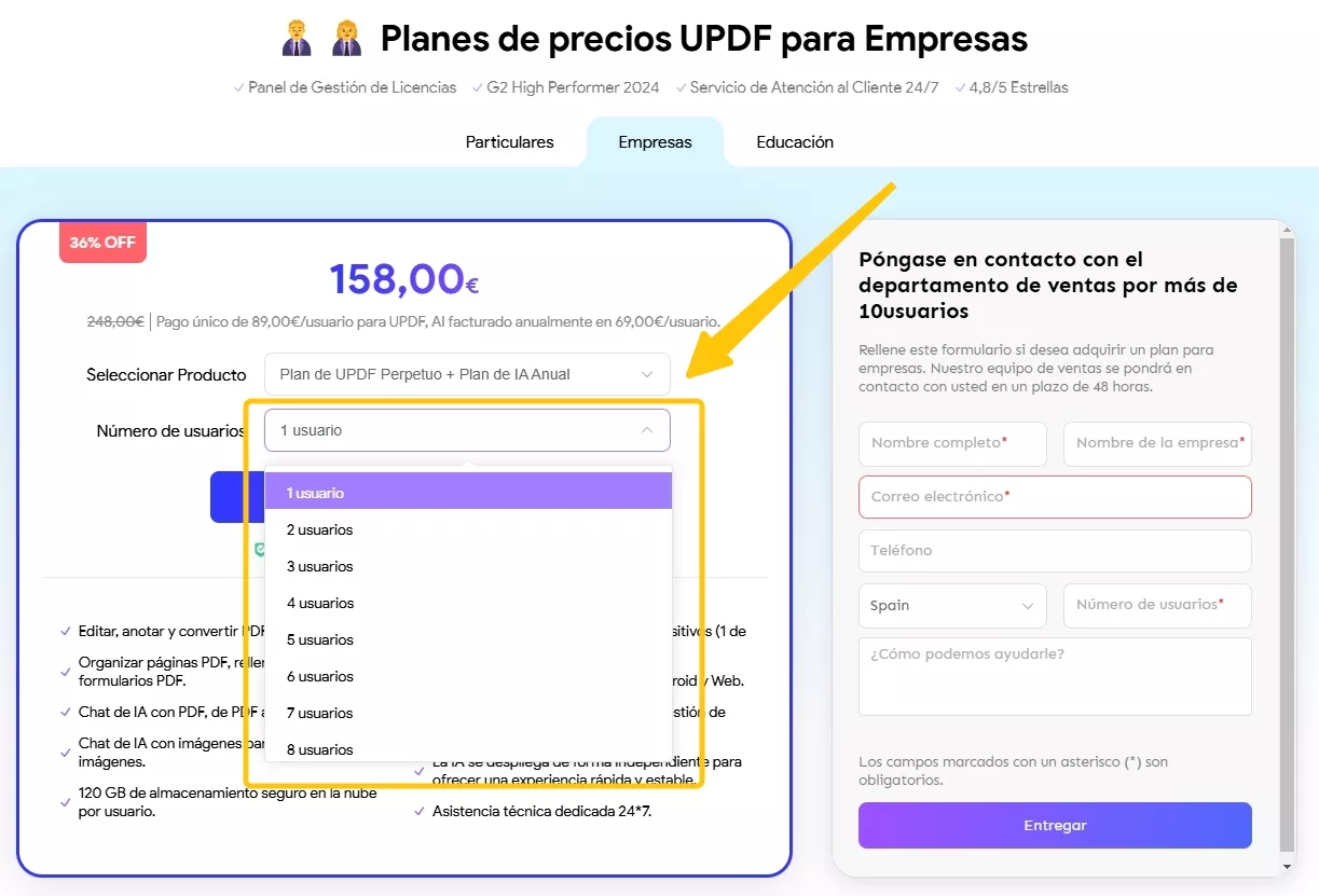 plan para empresas mienbros