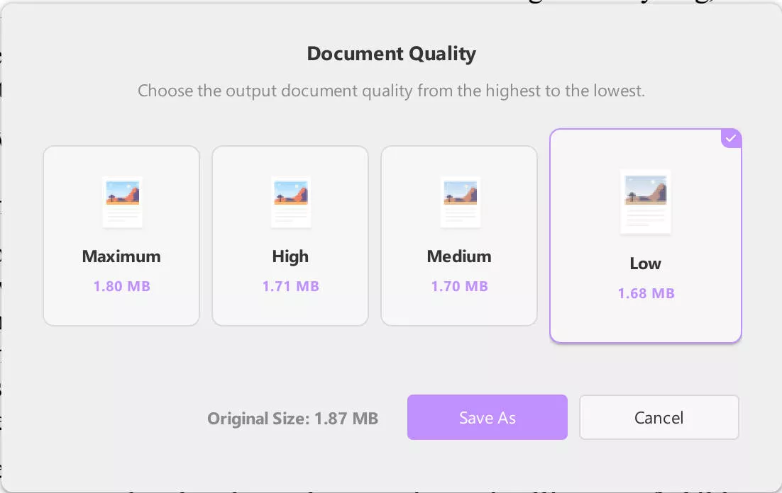 select document quality