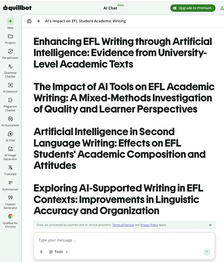 quillbot generated research title