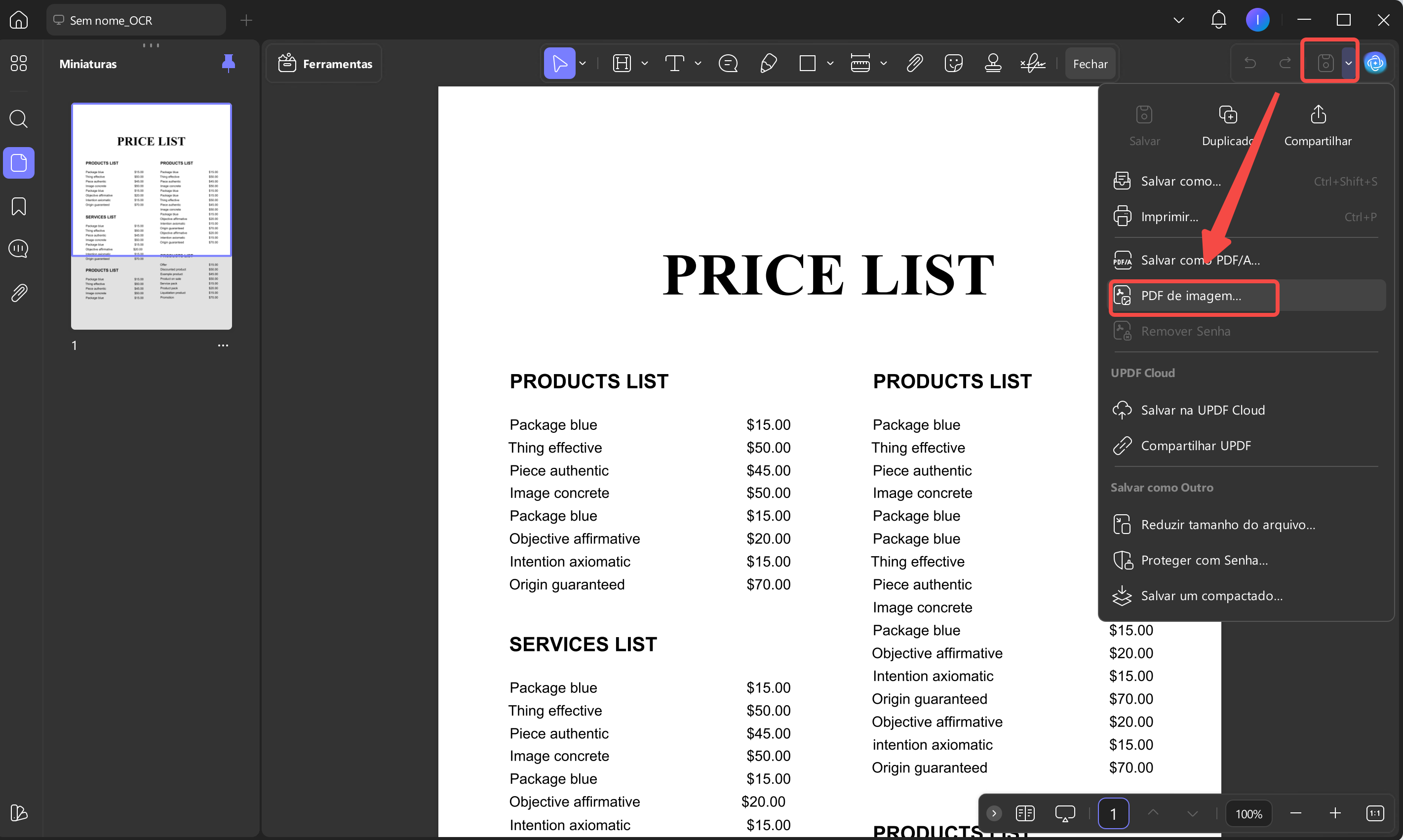 pdf de imagem