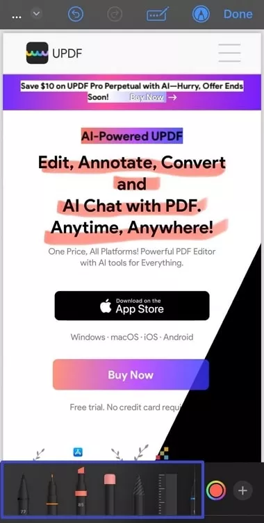 annotate webpage before saving as pdf