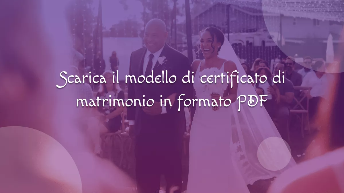 Scarica il modello di certificato di matrimonio in formato PDF