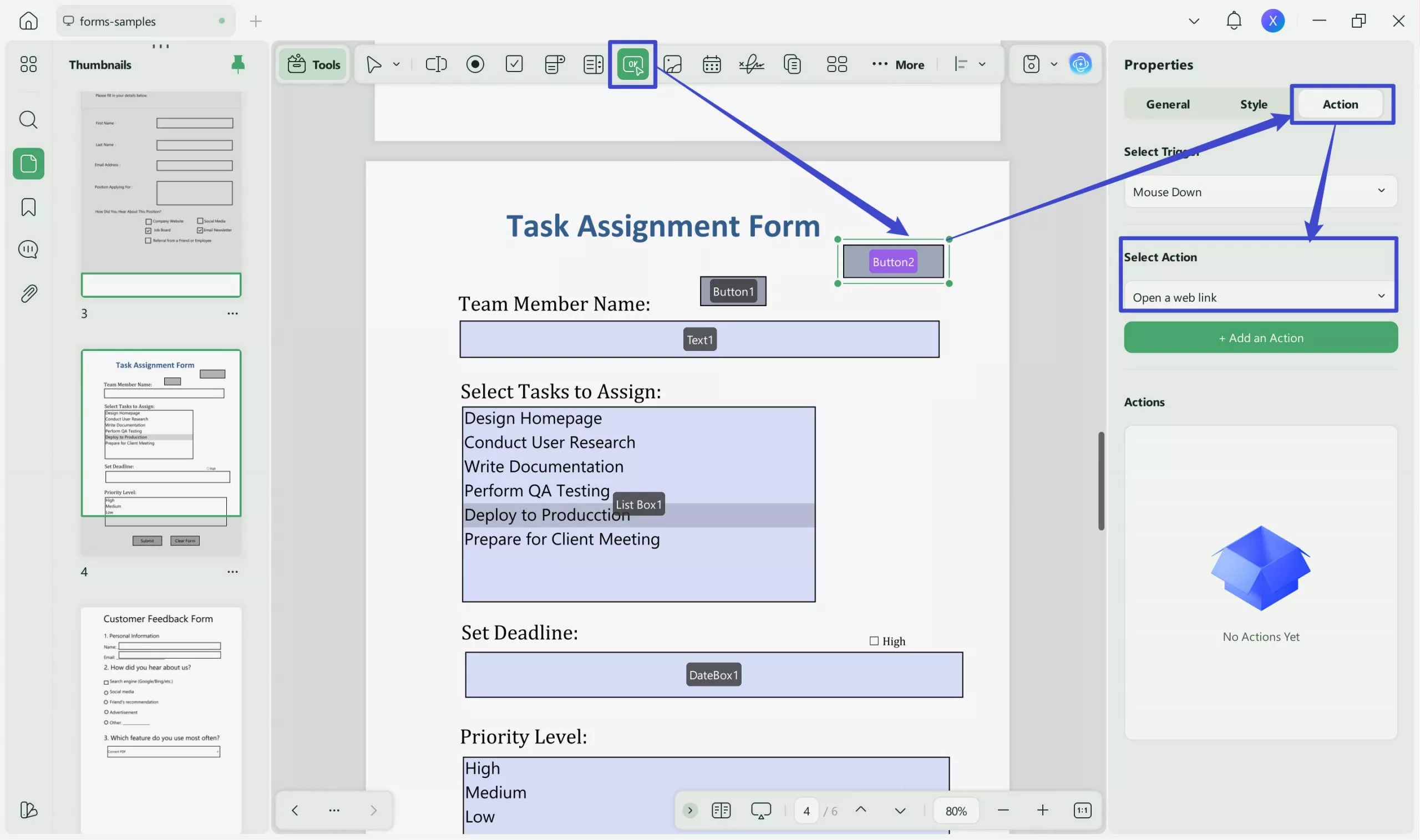 add button and image fields