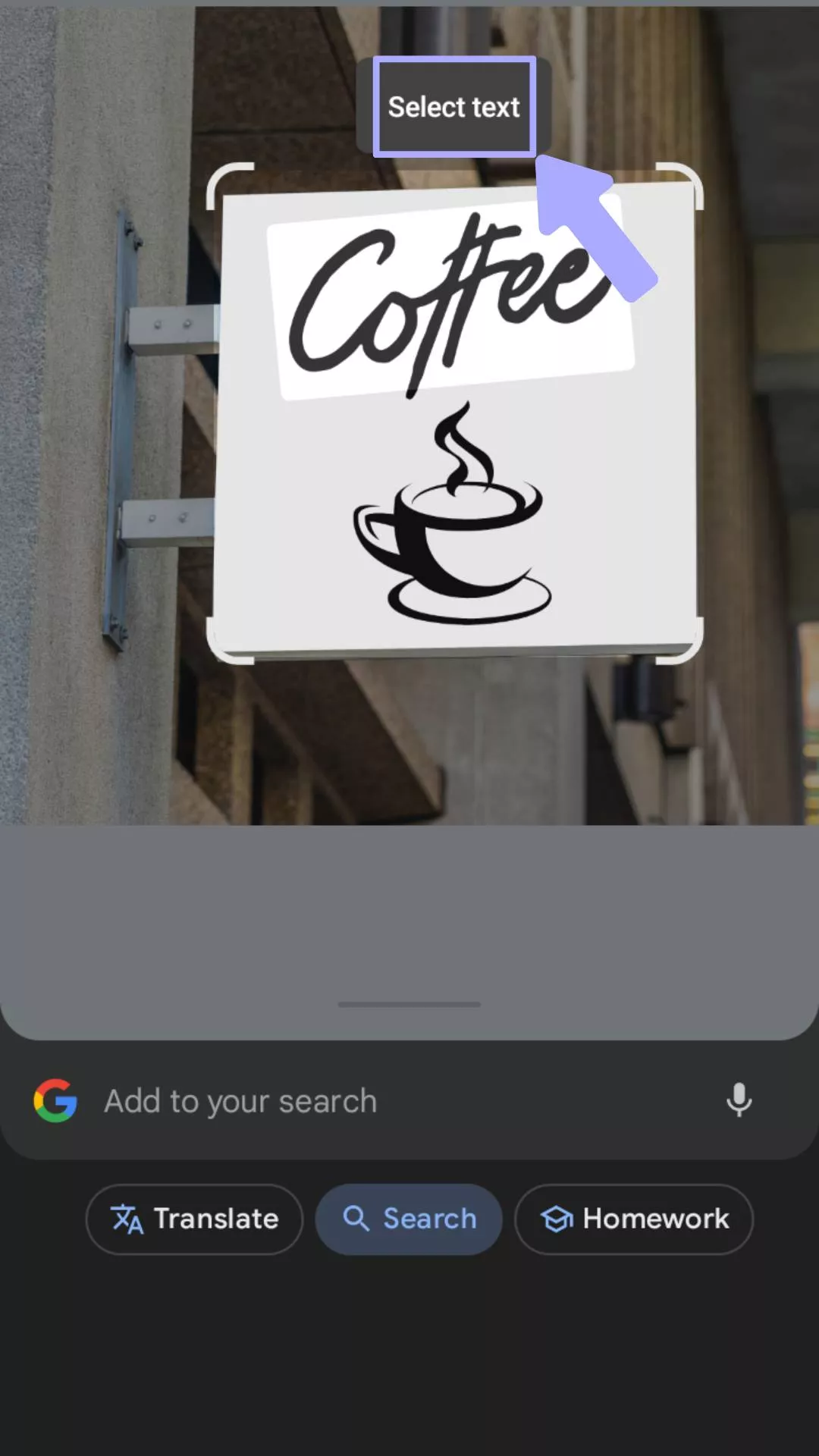 select text google lens android