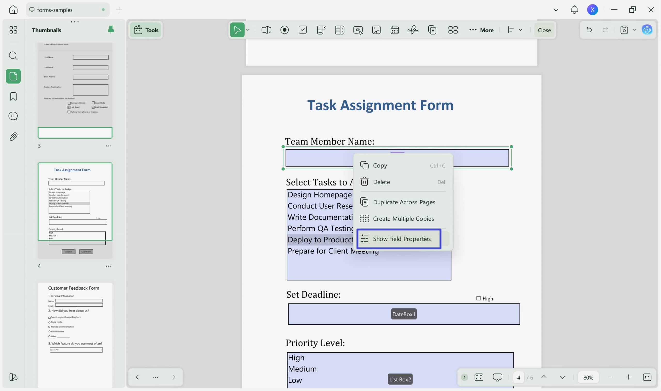 make edits in existing field